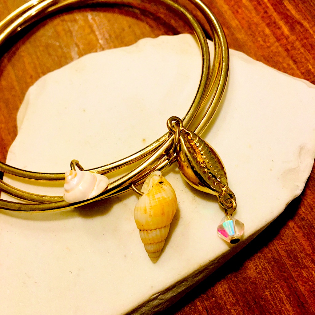 Stackable Shell Bangles Set Of 3